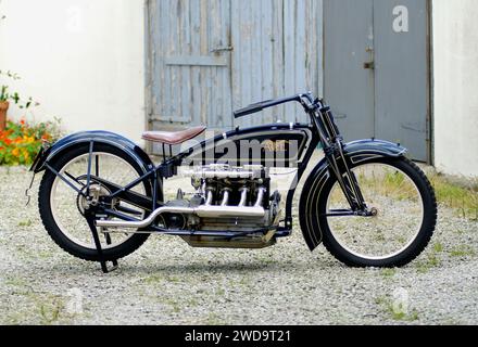 1920 Ass vier-Veteran-Motorrad Stockfoto