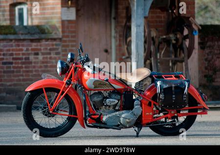 1936 Indian Sport Scout klassisches amerikanisches Motorrad Stockfoto