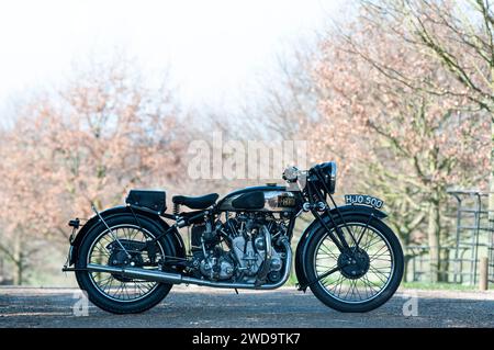 1939 Vincent HRD Series A Rapide Oldtimer-Motorrad Stockfoto