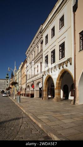 Ottokar II Square in Ceske Budejovice. Der Tschechischen Republik Stockfoto