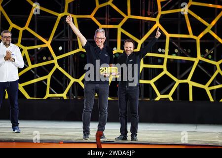 Audi Sport W2RC Hersteller Gewinner beim Finalpodium der Dakar 2024 am 19. Januar 2024 in Yanbu, Saudi-Arabien Credit: Independent Photo Agency/Alamy Live News Stockfoto