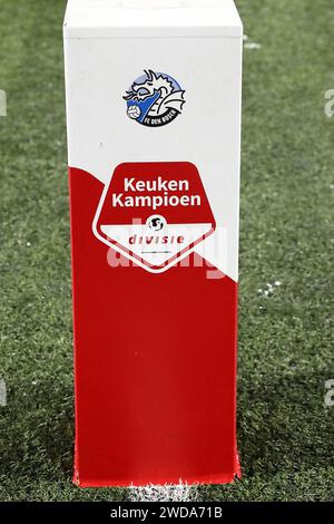 DEN BOSCH, Niederlande. Januar 2024. Football, Dutch Keuken Kampioen Divisie, den Bosch - Roda JC, de Vliert Stadium, Saison 2023-2024, Ballsäule Credit: Pro Shots/Alamy Live News Stockfoto