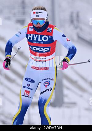 Oberhof, Deutschland. Januar 2024. Linn Svahn aus Schweden bei der Cross-Country-Weltmeisterschaft in der klassischen Sprint-Disziplin. Quelle: Martin Schutt/dpa/Alamy Live News Stockfoto