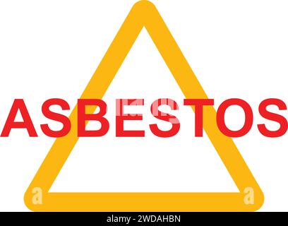 Asbest Gefahr Warnung Symbol Vektor Illustration Design Stock Vektor
