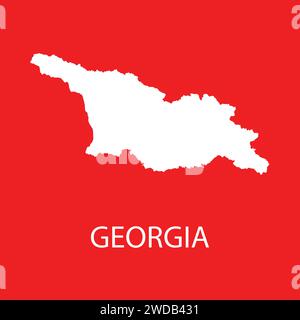 georgia Karte Symbol Vektor Illustration Design Stock Vektor