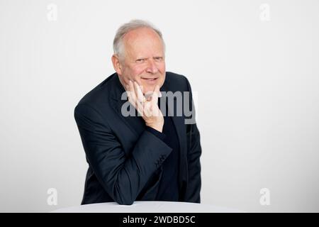 München, Deutschland. Januar 2024. Axel Milberg, Schauspieler, aufgenommen beim Bayerischen Rundfunk-Pressefilmbrunch im Literaturhaus. Quelle: Tobias Hase/dpa/Alamy Live News Stockfoto