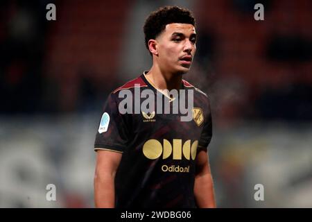 MAASTRICHT, NIEDERLANDE - 19. JANUAR: Rafik el Arguioui von Jong FC Utrecht im Spiel MVV Maastricht zwischen Jong FC Utrecht am 19. Januar 2024 in de Geusselt in Maastricht, Niederlande. (Foto von Orange Pictures) Credit: Orange Pics BV/Alamy Live News Stockfoto