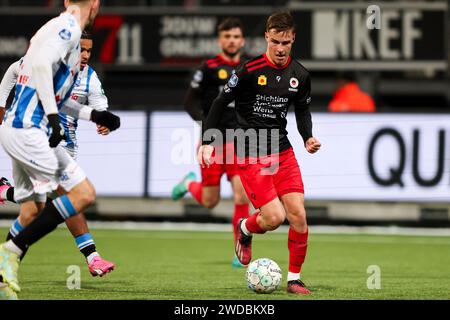 Rotterdam, Nederland. Januar 2024. ROTTERDAM, NEDERLAND - 19. JANUAR: Noah Naujoks von Excelsior Rotterdam im Rahmen des niederländischen Eredivisie-Spiels zwischen Excelsior Rotterdam und sc Heerenveen im Van Donge & de Roo Stadion am 19. Januar 2024 in Rotterdam, Nederland. (Foto von Hans van der Valk/Orange Pictures) Credit: Orange Pics BV/Alamy Live News Stockfoto