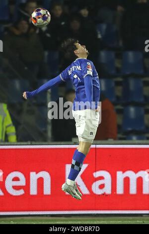 DEN BOSCH, Niederlande. Januar 2024. Fußball, Niederländer Keuken Kampioen Divisie, den Bosch - Roda JC, de Vliert Stadium, Saison 2023-2024, FC den Bosch Spieler Anass Ahannach Credit: Pro Shots/Alamy Live News Stockfoto