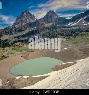 Schoolroom Glacier, Upper Cascade Canyon, Grand Teton, Middle Teotn, Grand Teton National Park, Wyoming Stockfoto