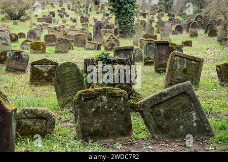 Jüdischer Friedhof Heiliger Sand, Worms, Rheinland-Pfalz, Deutschland Stockfoto