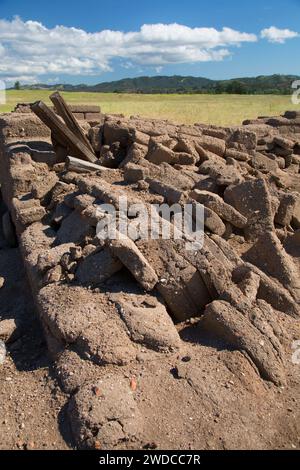 Missionsruinen, Mission San Antonio de Padua, Monterey County, Fort Hunter Liggett Militärreservat, Kalifornien Stockfoto