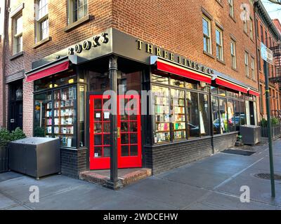 Three Lives & Co., Buchhandlung, Greenwich Village, New York City, New York, USA Stockfoto