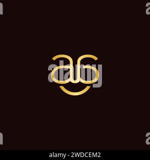 AG Smile Logo – einfaches Design. Symbol „Letter AG“ Stock Vektor