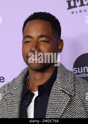 Park City, USA. Januar 2024. Jay Ellis kam zur Premiere von Freaky Tales während des Sundance Film Festivals 2024, das am 18. Januar 2024 im Eccles Center Theatre in Park City, Utah, stattfand. © JPA/AFF-USA.com Credit: AFF/Alamy Live News Stockfoto