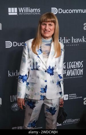 Beverly Hills, USA. Januar 2024. Catherine Hardwicke kommt am Freitag, den 19. Januar 2024, bei den 21. Annual Living Legends of Aviation Awards im Beverly Hilton in Beverly Hills, CA. (Foto: Conor Duffy/SIPA USA) Credit: SIPA USA/Alamy Live News Stockfoto