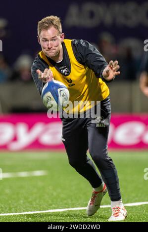 Galway, Irland. Januar 2024. Kieran Marmion von Bristol Bears während des Investec Champions Cup, Runde 4, Pool 1 Spiel zwischen Connacht Rugby und Bristol Bears im Dexcom Stadium in Galway, Irland am 19. Januar 2024 (Foto: Andrew SURMA/ Credit: SIPA USA/Alamy Live News Stockfoto