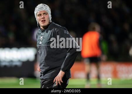 Galway, Irland. Januar 2024. Fitz Harding von Bristol Bears während des Investec Champions Cup, Runde 4, Pool 1 Spiel zwischen Connacht Rugby und Bristol Bears im Dexcom Stadium in Galway, Irland am 19. Januar 2024 (Foto: Andrew SURMA/ Credit: SIPA USA/Alamy Live News Stockfoto