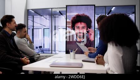 Online-Videokonferenz Social Distancing Webinar Business Meeting Stockfoto