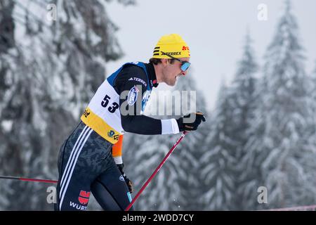 Janosch Brugger (Deutschland, WSG Schluchsee), GER, FIS Coop Langlauf Weltcup Oberhof, 1, 6 km Sprint Classic Qualifikation Herren, 19.01.2024 Foto: Eibner-Pressefoto/Michael Memmler Stockfoto