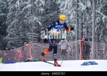 Janosch Brugger (Deutschland, WSG Schluchsee), GER, FIS Coop Langlauf Weltcup Oberhof, 1, 6 km Sprint Classic Qualifikation Herren, 19.01.2024 Foto: Eibner-Pressefoto/Michael Memmler Stockfoto