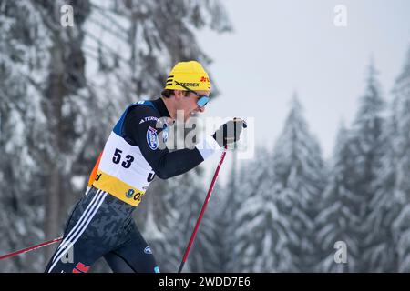Janosch Brugger (Deutschland, WSG Schluchsee), GER, FIS Coop Langlauf Weltcup Oberhof, 1, 6 km Sprint Classic Qualifikation Herren, 19.01.2024 Foto: Eibner-Pressefoto/Michael Memmler Stockfoto