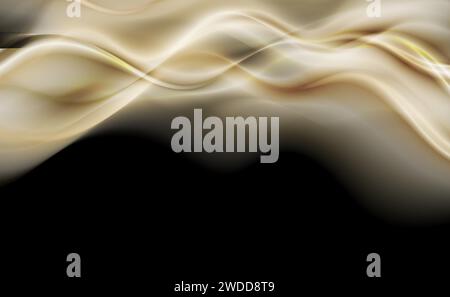 Schwarzer und goldener, glatter, unscharfer Hintergrund. Vektordesign Stock Vektor