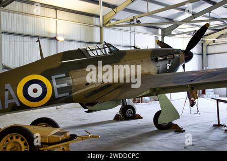 A Royal Air Force Hawker Hurricane – ein einsitziges britisches Kampfflugzeug aus den 1930er–40er Jahren Stockfoto