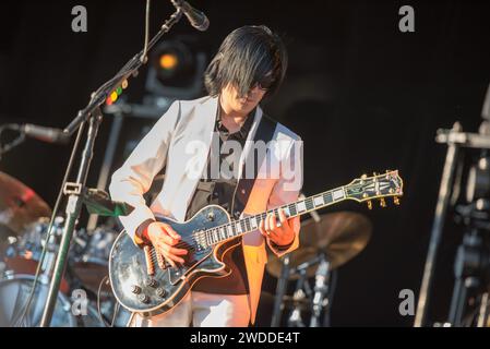 31. Mai 2019: James IHA spielt mit den Smashing Pumpkins in Stockholm Stockfoto