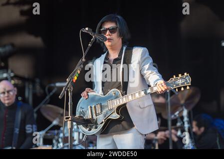 31. Mai 2019: James IHA spielt mit den Smashing Pumpkins in Stockholm Stockfoto