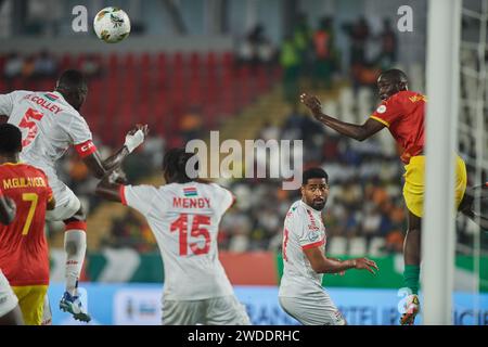 Höhepunkte des Spiels zwischen Guinea und Gambia beim Afrika-Cup 2023 Stockfoto