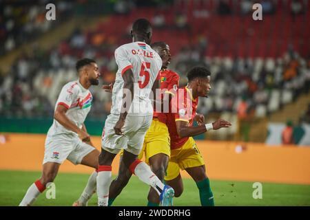 Höhepunkte des Spiels zwischen Guinea und Gambia beim Afrika-Cup 2023 Stockfoto