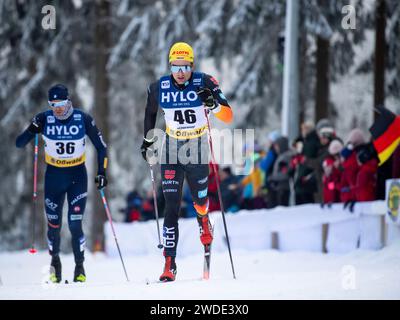 Janosch Brugger (Deutschland, WSG Schluchsee), GER, FIS Coop Langlauf Weltcup Oberhof, 1, 6 km Sprint Classic Wettkampf Herren, 19.01.2024 Foto: Eibner-Pressefoto/Michael Memmler Stockfoto