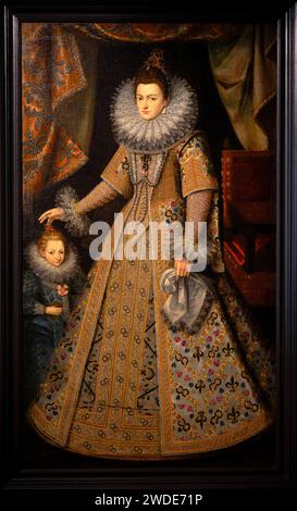 Frankreich, Indre et Loire (37), Loire-Tal, Tours, Palais des Erzbischofs und Museum der Schönen Künste, Porträt der Erzherzogin Isabella von Österreich, Kopie af Stockfoto