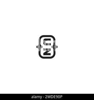 CZ Line bold-Konzept in hochwertigem, professionellem Design, das auf allen Druckmedien gut gedruckt wird Stock Vektor