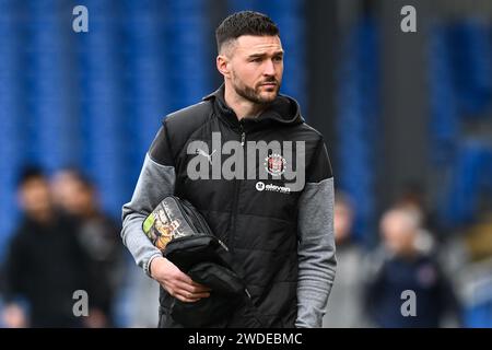 Richard O’Donnell von Blackpool kommt vor dem Spiel der Sky Bet League 1 Bristol Rovers gegen Blackpool im Memorial Stadium, Bristol, Großbritannien, 20. Januar 2024 (Foto: Craig Thomas/News Images) in, am 20. Januar 2024. (Foto: Craig Thomas/News Images/SIPA USA) Credit: SIPA USA/Alamy Live News Stockfoto