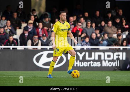 Pablo Iñiguez DE HEREDIA LARRAZ spanischer Verteidiger von Villarreal CF B, während des Spiels FC Cartagena gegen Villarreal CF, Hypermotion League, Zweiter Stockfoto