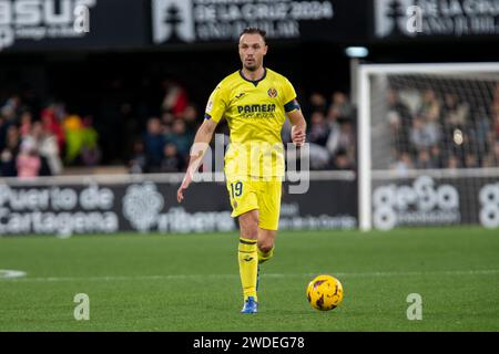 Pablo Iñiguez DE HEREDIA LARRAZ spanischer Verteidiger von Villarreal CF B, während des Spiels FC Cartagena gegen Villarreal CF, Hypermotion League, Zweiter Stockfoto