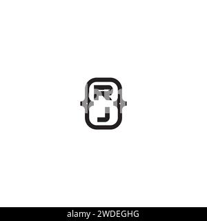 RJ Line bold-Konzept in hochwertigem, professionellem Design, das auf allen Druckmedien gut gedruckt wird Stock Vektor