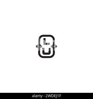 LU line bold-Konzept in hochwertigem, professionellem Design, das auf allen Druckmedien gut gedruckt wird Stock Vektor