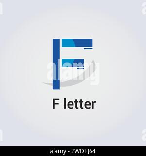 F Letter Icon Design Single isoliertes Logo Design Marke Corporate Identity verschiedene Farben editierbare Vorlage Vektor Monogramm Emblem Illustration Stock Vektor