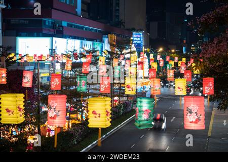 Singapur - 20. April 2023: Chinatown in Singapur, dekoriert mit chinesischen Laternen, um das chinesische Neujahr zu feiern. Stockfoto