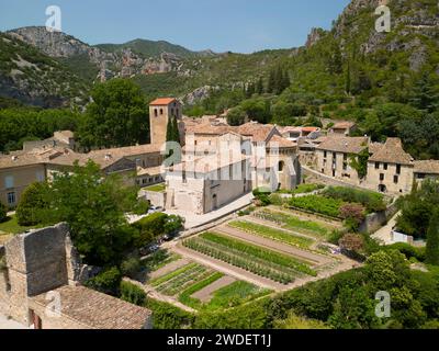 Abbaye de Gellone - Abtei von Gellone in Saint Guilhem le Désert, Hérault, Frankreich Stockfoto