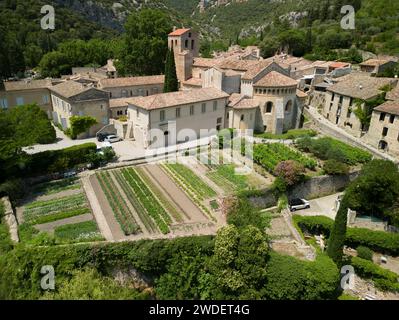 Abbaye de Gellone - Abtei von Gellone in Saint Guilhem le Désert, Hérault, Frankreich Stockfoto