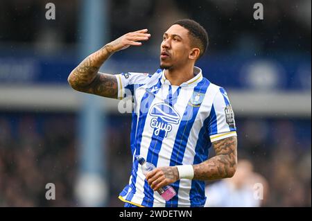 Ashley Fletcher von Sheffield Wednesday während des Sky Bet Championship Matches Sheffield Wednesday vs Coventry City at Hillsborough, Sheffield, Großbritannien, 20. Januar 2024 (Foto: Craig Cresswell/News Images) Stockfoto