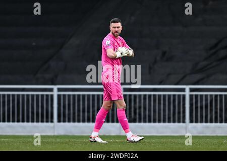 Richard O'Donnell von Blackpool während des Spiels der Sky Bet League 1 Bristol Rovers gegen Blackpool im Memorial Stadium, Bristol, Großbritannien, 20. Januar 2024 (Foto: Craig Thomas/News Images) Stockfoto