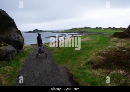 Lofoten Links Golf Course der nördlichste Golfplatz der Welt, Norwegen Stockfoto