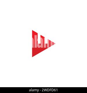 W Logo abspielen. Letter W Video Logo Stock Vektor