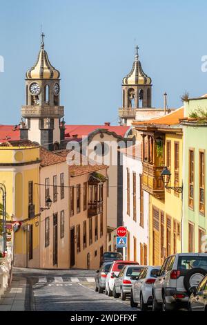 Wunderschöne Architektur der Stadt La Oratava auf Teneriffa, Spanien Stockfoto