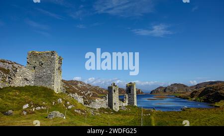 Dunlough Castle, mittelalterliche Architektur, County Cork, Stockfoto